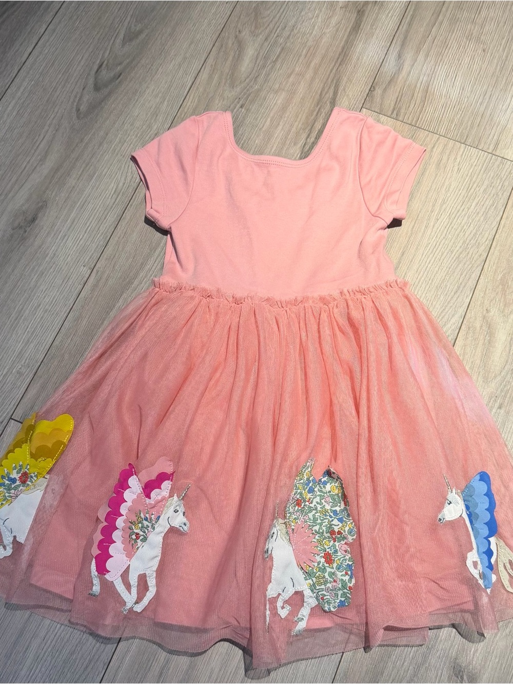 Boden Kids Pink Unicorn Tulle Party Dress